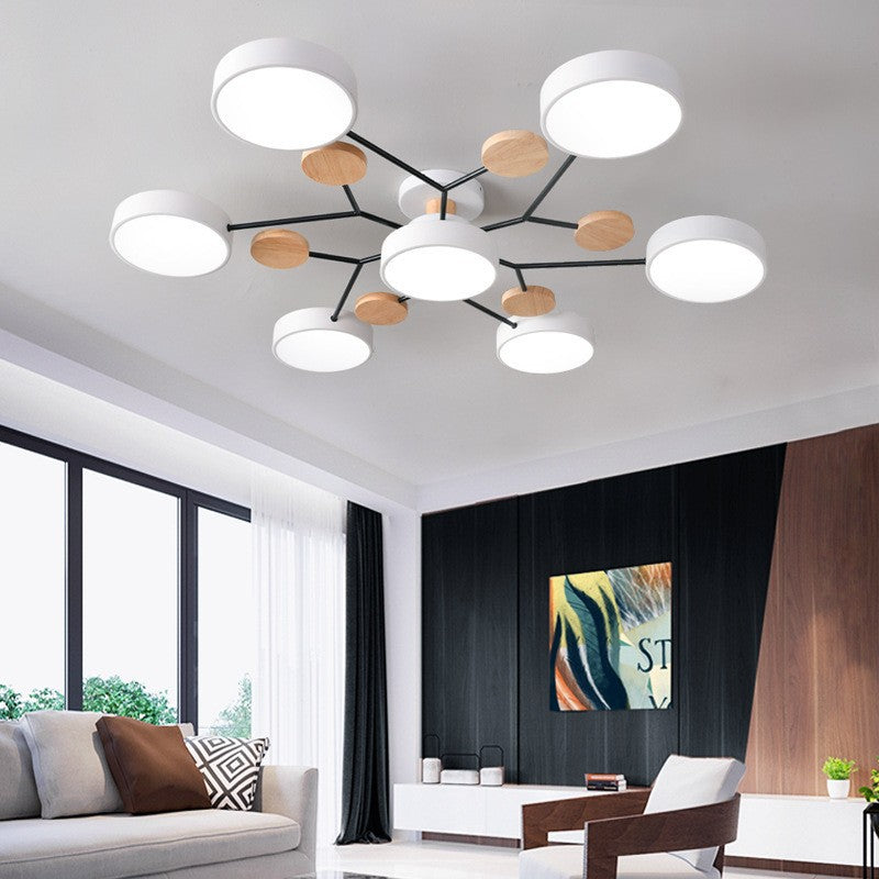Modern Nordisch Rond Molecuul Tak Ontwerp LED Semi-Opbouw Plafondlamp
