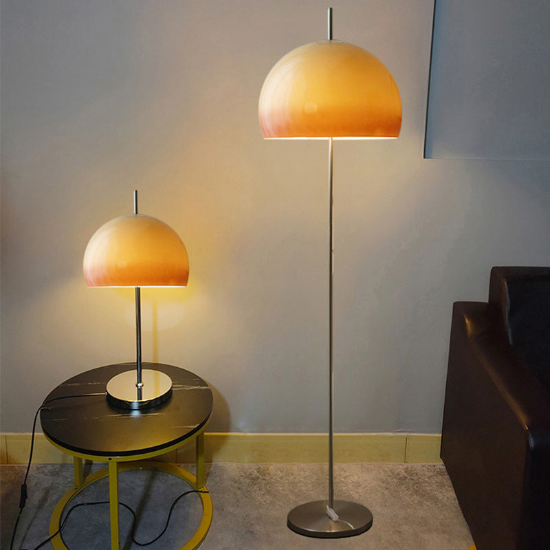 Moderne retro paddenstoel glazen staande vloerlamp voor woonkamer