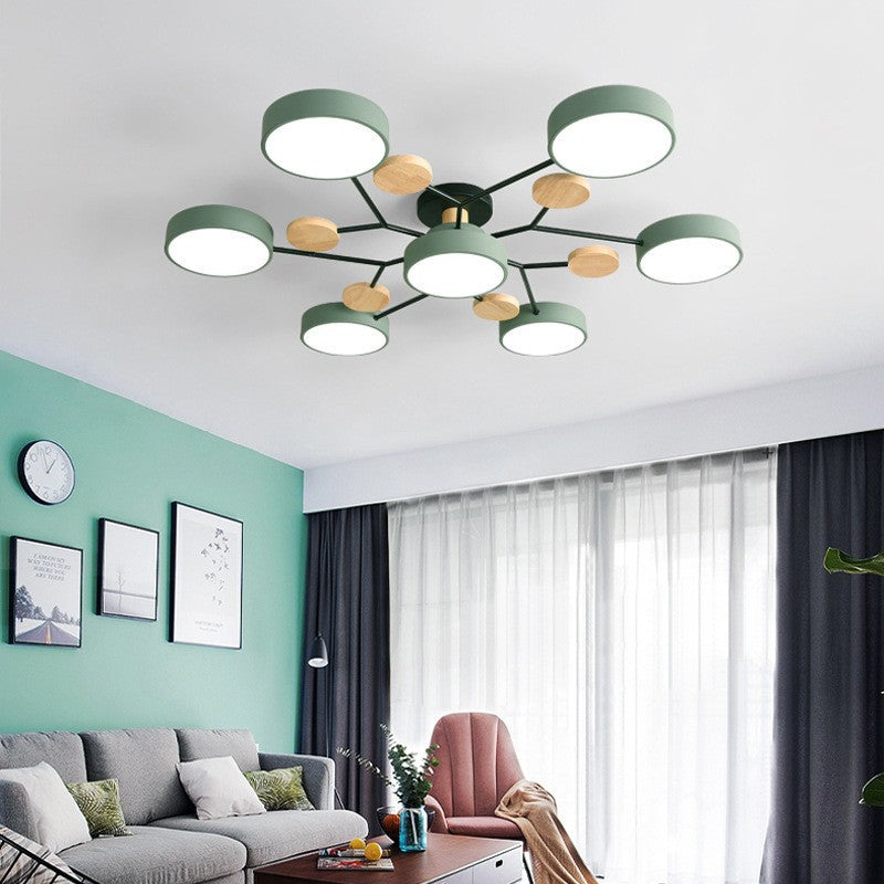Modern Nordisch Rond Molecuul Tak Ontwerp LED Semi-Opbouw Plafondlamp