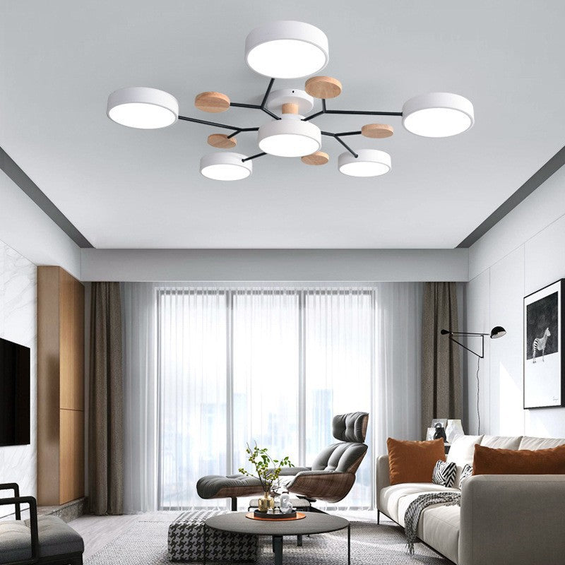 Modern Nordisch Rond Molecuul Tak Ontwerp LED Semi-Opbouw Plafondlamp