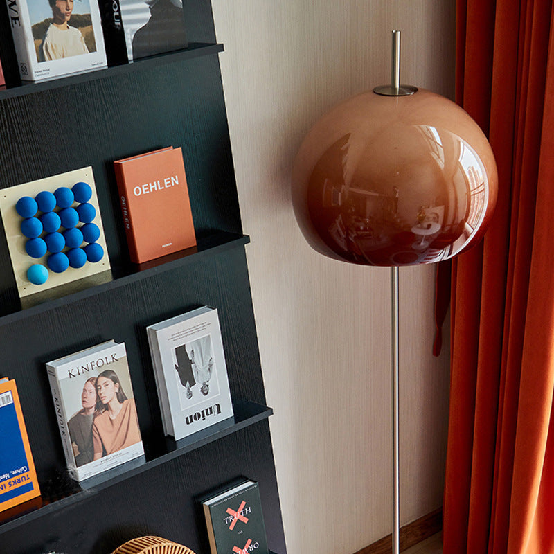 Moderne retro paddenstoel glazen staande vloerlamp voor woonkamer