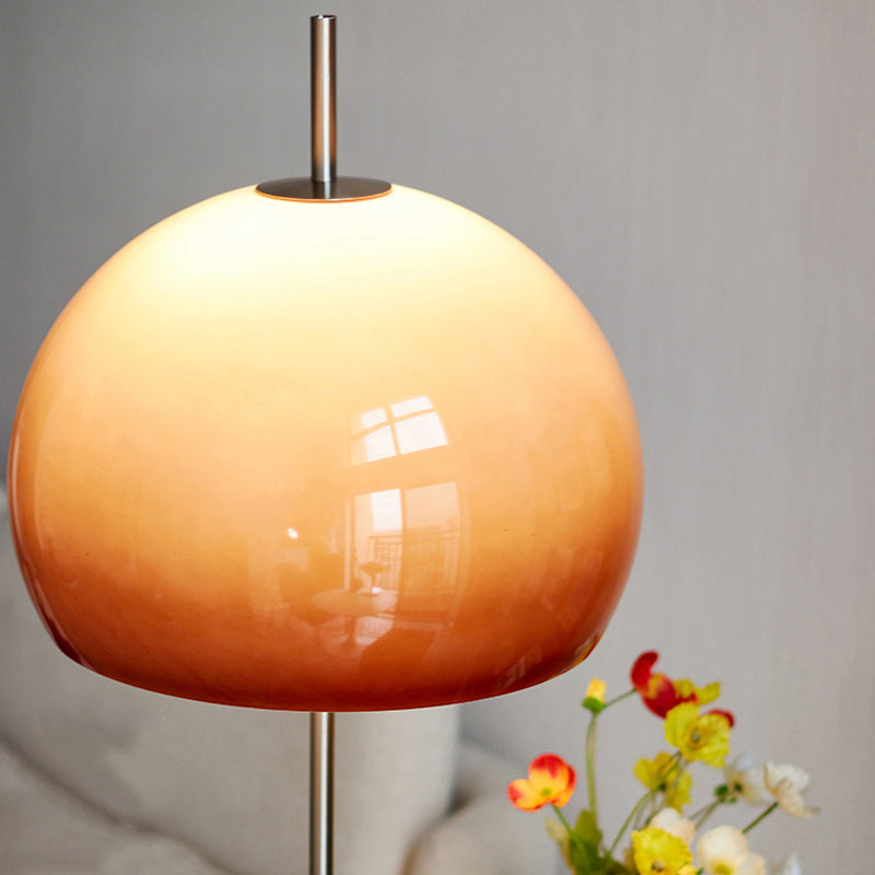 Moderne retro paddenstoel glazen staande vloerlamp voor woonkamer