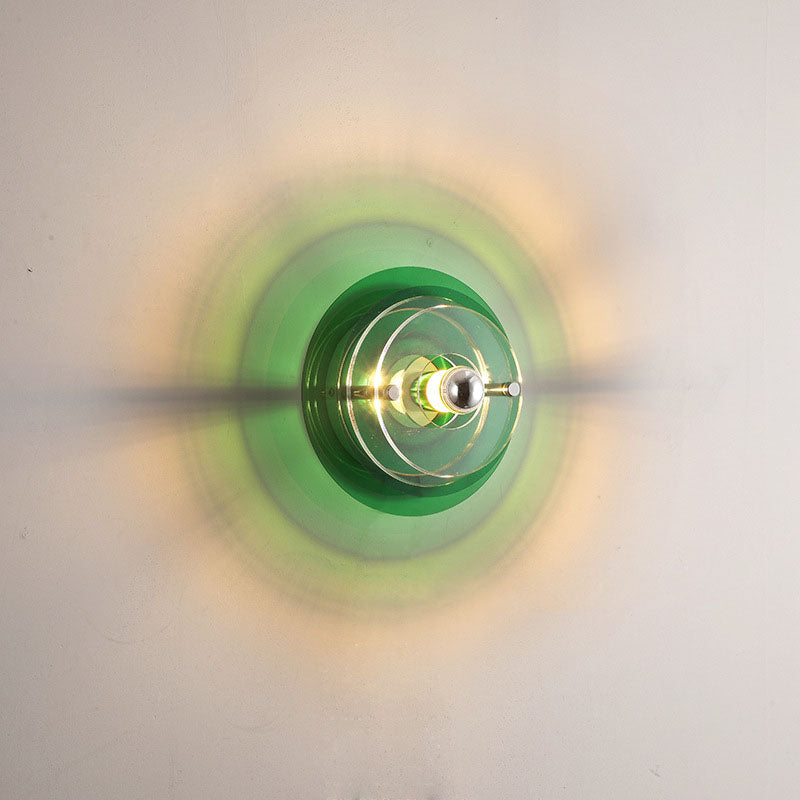 Moderne kleurrijke ijzeren acryl vliegende schotel kap licht wandlamp voor kamer