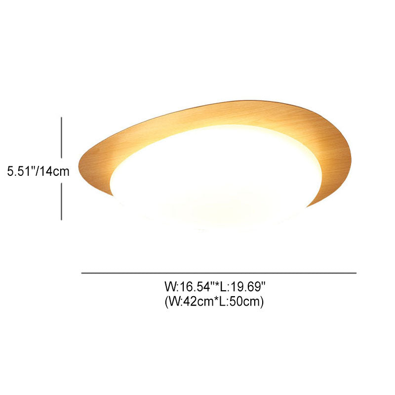 Nordic ijzer houtnerf kiezel LED inbouw plafondlamp