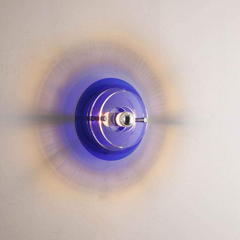 Moderne kleurrijke ijzeren acryl vliegende schotel kap licht wandlamp voor kamer