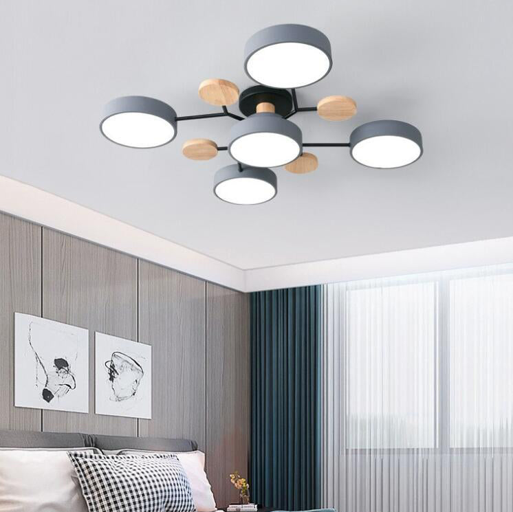 Modern Nordisch Rond Molecuul Tak Ontwerp LED Semi-Opbouw Plafondlamp