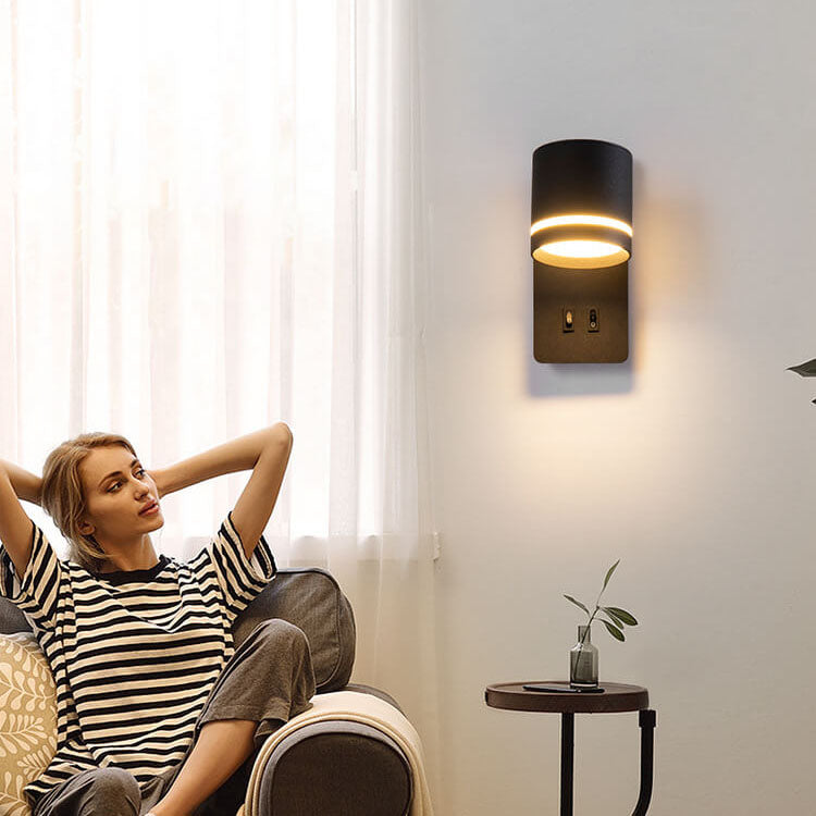 Minimalistische rechthoekige spot draaibare LED leeswandlamp