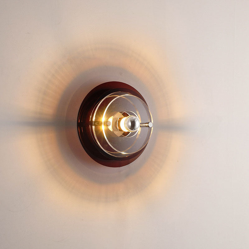 Moderne kleurrijke ijzeren acryl vliegende schotel kap licht wandlamp voor kamer