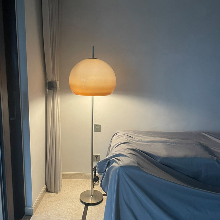 Moderne retro paddenstoel glazen staande vloerlamp voor woonkamer