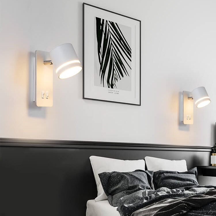 Minimalistische rechthoekige spot draaibare LED leeswandlamp