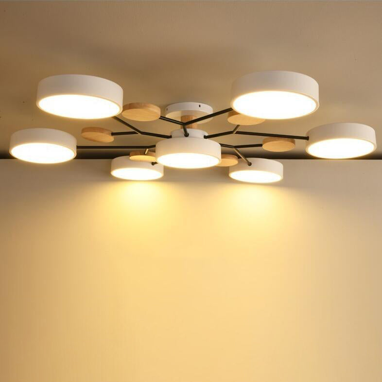 Modern Nordisch Rond Molecuul Tak Ontwerp LED Semi-Opbouw Plafondlamp