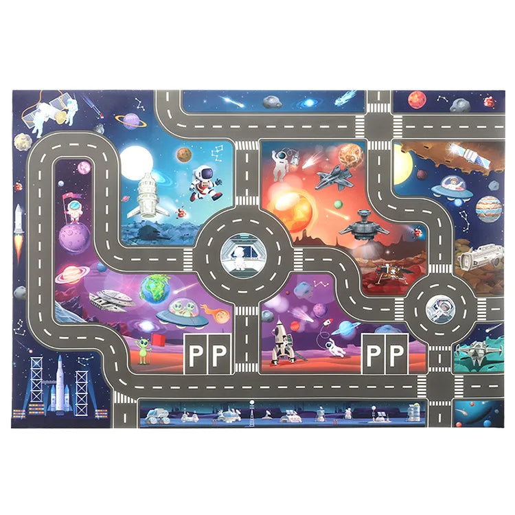 City Car Play Mat with Cars Educational Toys 3 Years Old