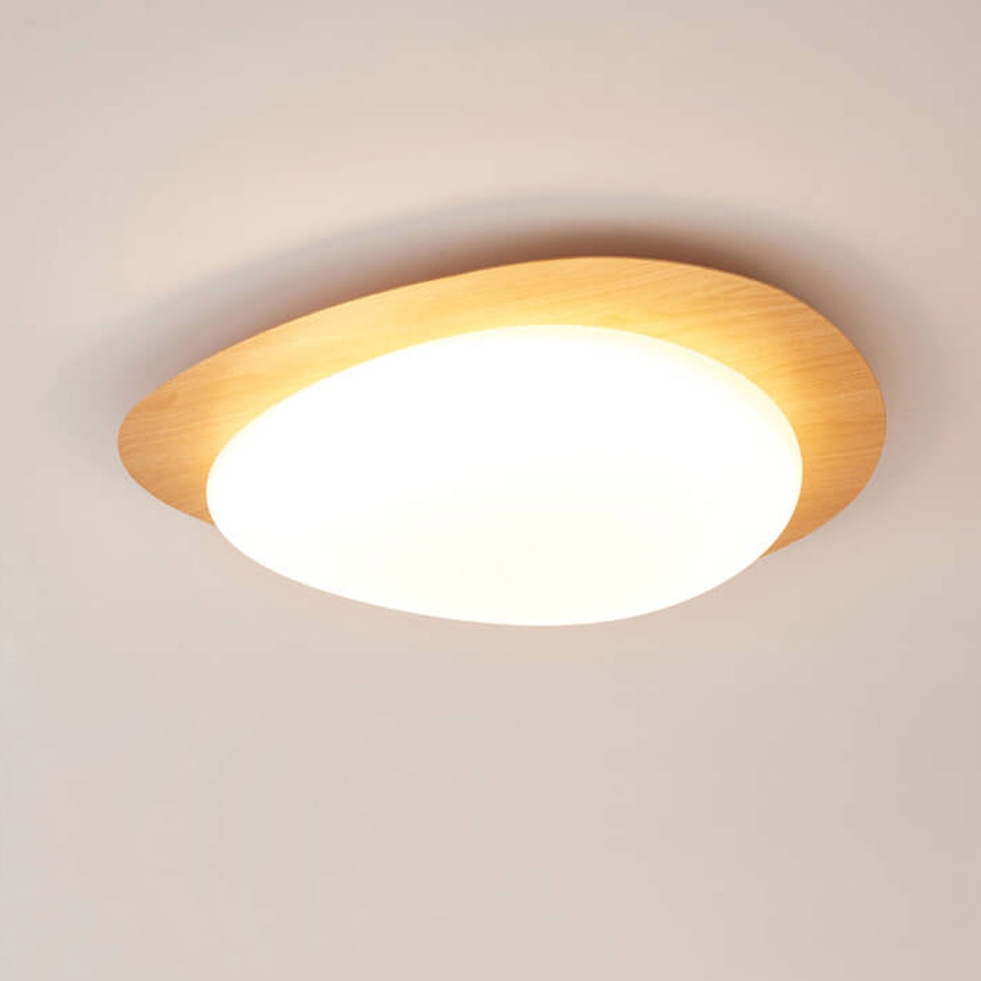 Nordic ijzer houtnerf kiezel LED inbouw plafondlamp