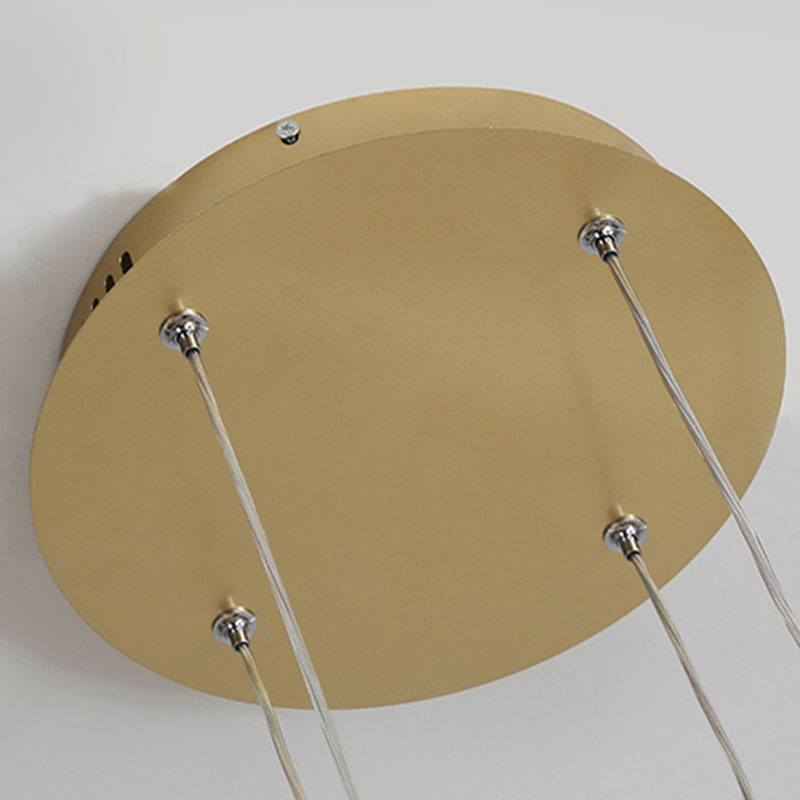 Moderne hanglamp Tir-Circle zwart/goud/koffie metaal