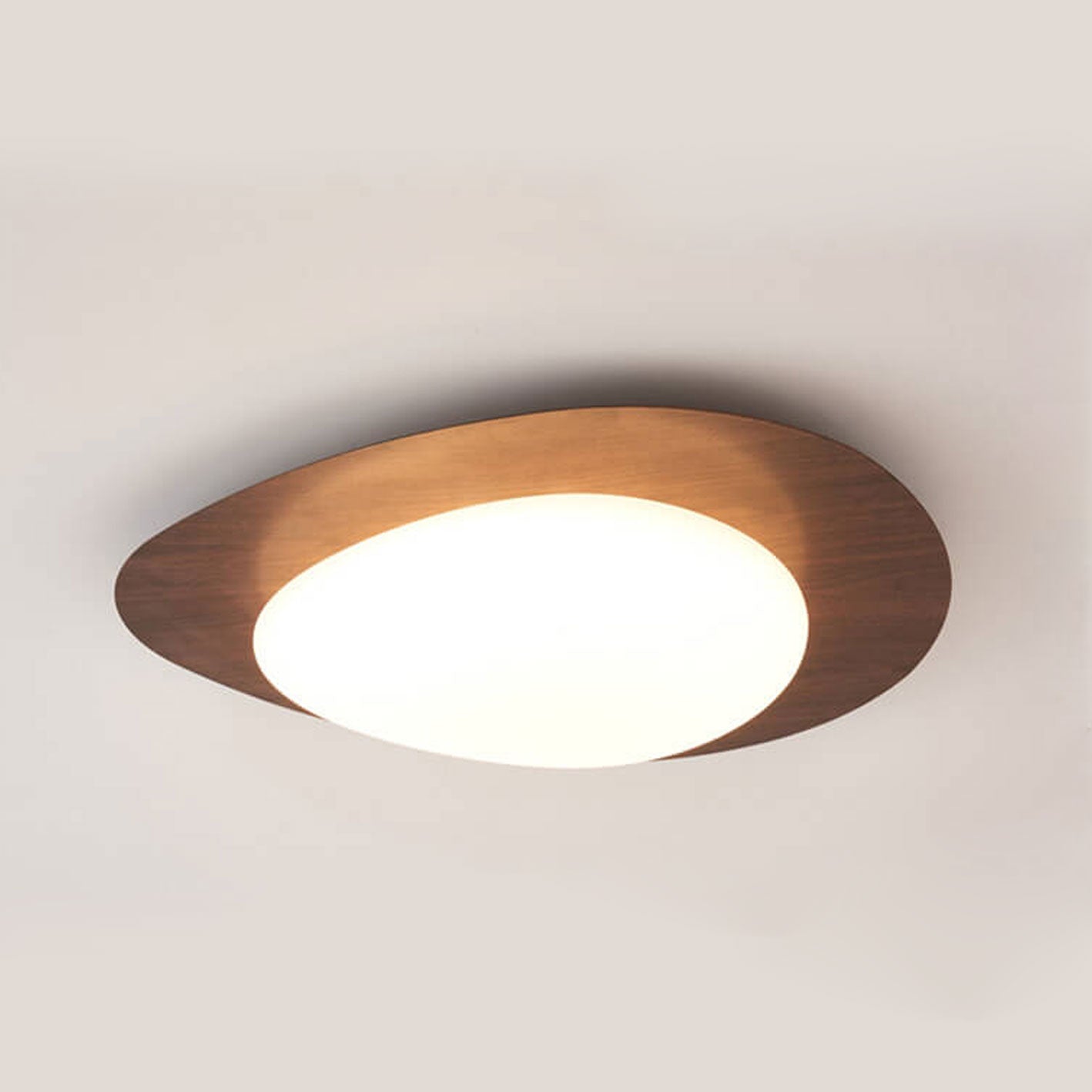 Nordic ijzer houtnerf kiezel LED inbouw plafondlamp
