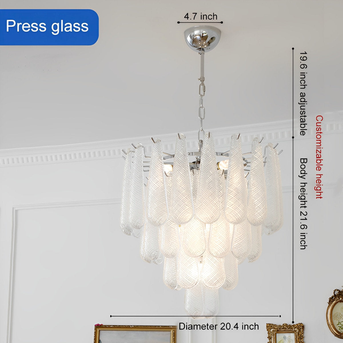 Retro Luxe Traanvormige Waterval Kroonluchter Licht