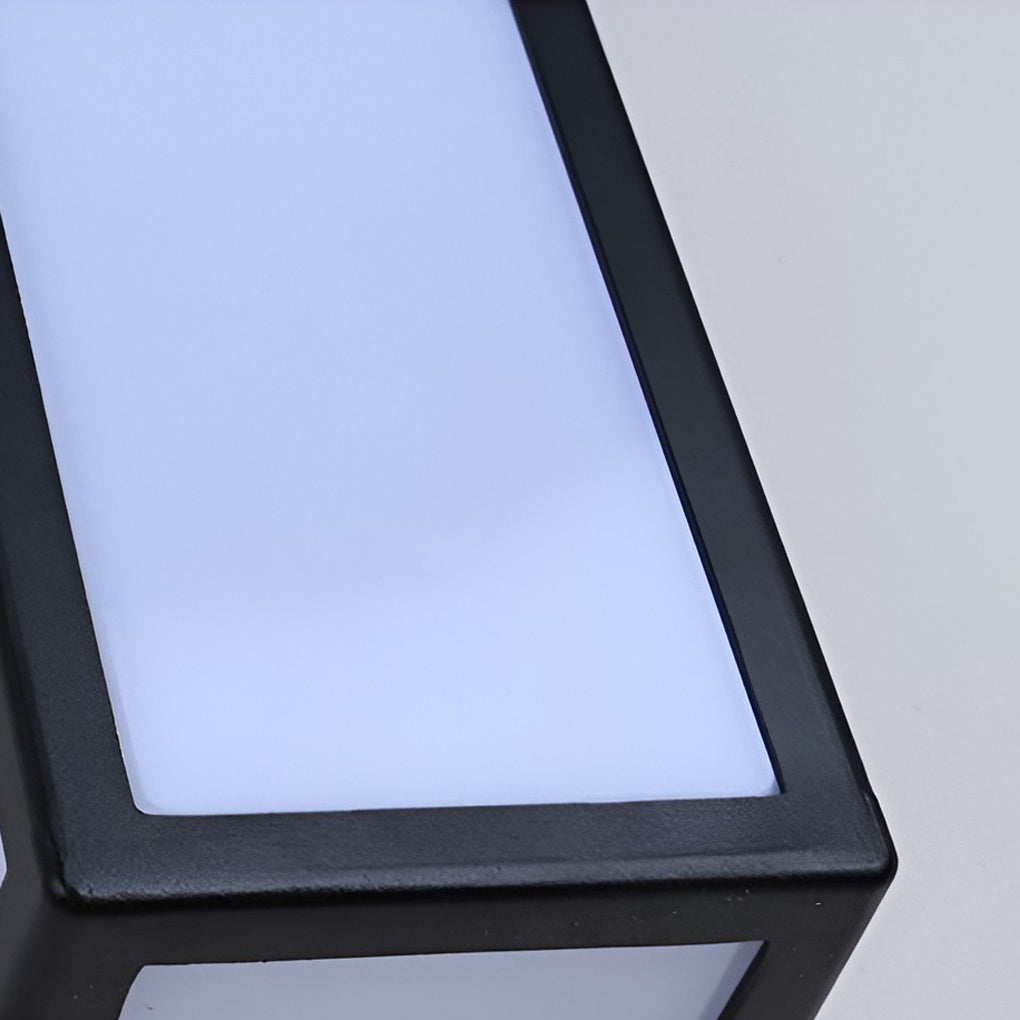 Rechthoekige LED waterdichte bewegingssensor zwarte eigentijdse wandlamp