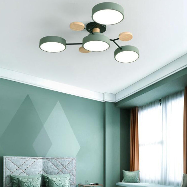 Modern Nordisch Rond Molecuul Tak Ontwerp LED Semi-Opbouw Plafondlamp
