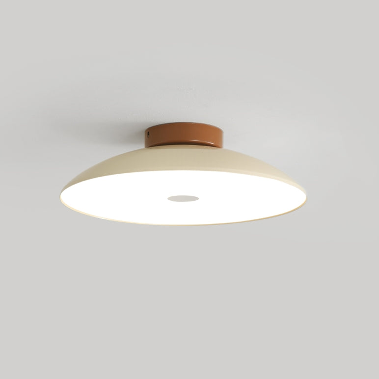 Hedendaagse metalen semi-opbouw LED plafondlamp
