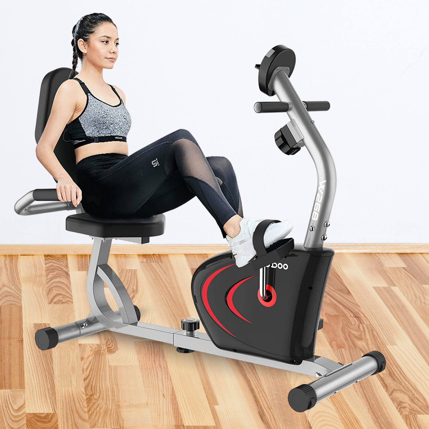 Exklusives Indoor Elektrisches Heim-Fitnessstudio Stationäres Liegerad Fitnessfahrrad