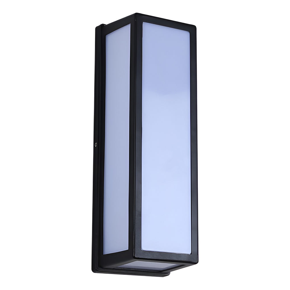 Rechthoekige LED waterdichte bewegingssensor zwarte eigentijdse wandlamp