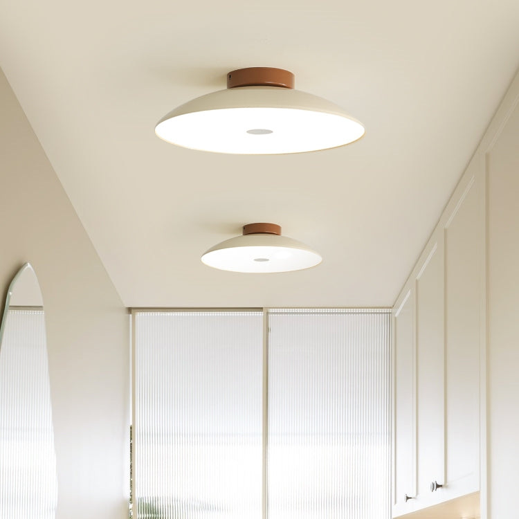 Hedendaagse metalen semi-opbouw LED plafondlamp