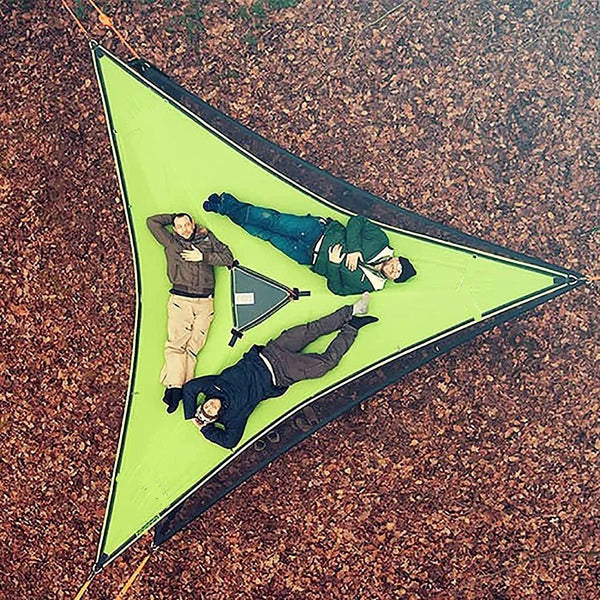 Multi Persoon Draagbare Hangmat 3 Punt Lucht Camping buiten Driehoek Hangmat Achtertuin