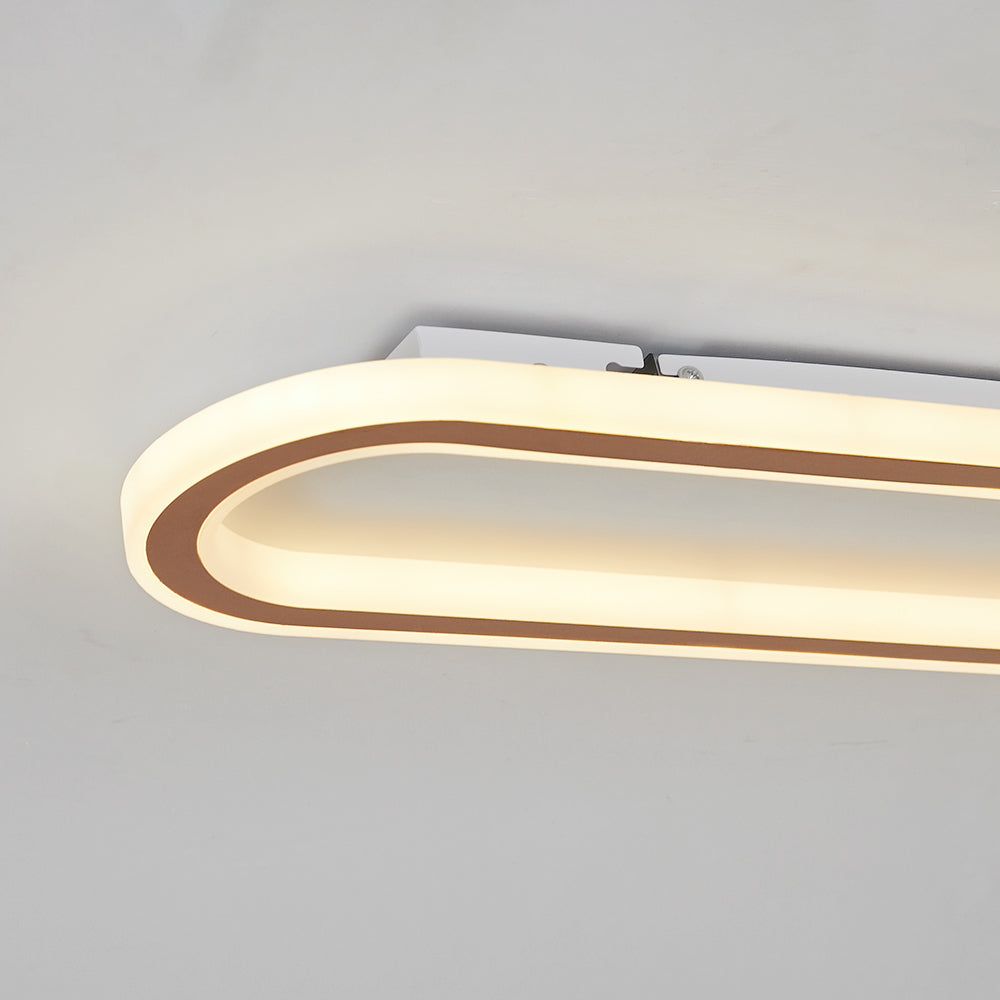 Minimalistische rechthoekige plafondlamp met vlakke montage