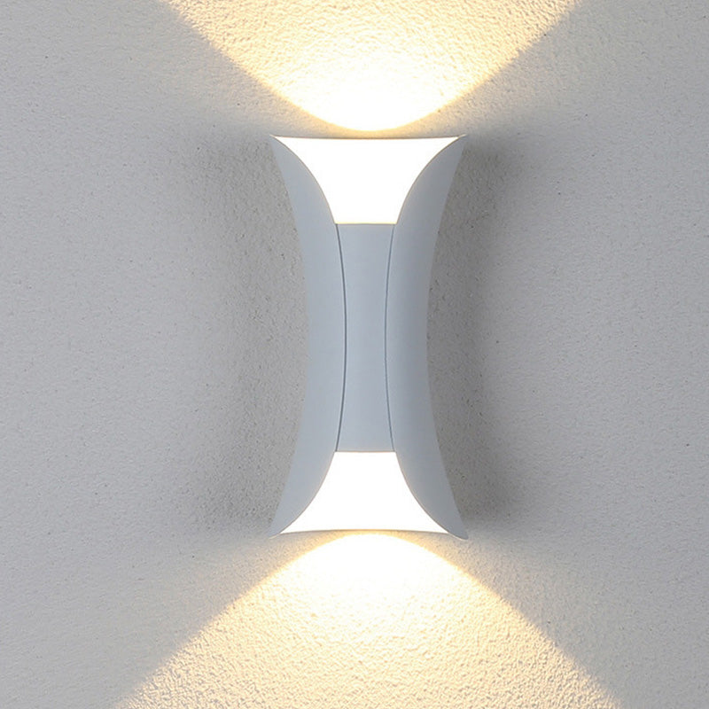Moderne LED buitenmuurverlichting goud/wit tuin/corridor