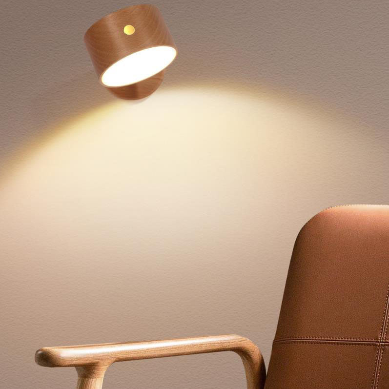 Minimalistische houten USB oplaadbare touch magnetische LED nacht wandlamp licht
