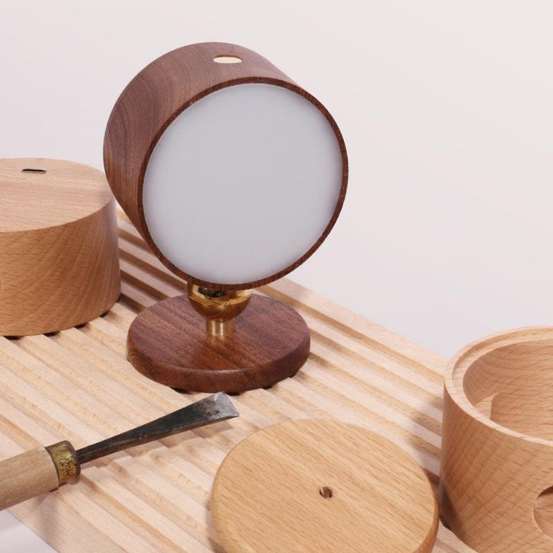 Minimalistische houten USB oplaadbare touch magnetische LED nacht wandlamp licht