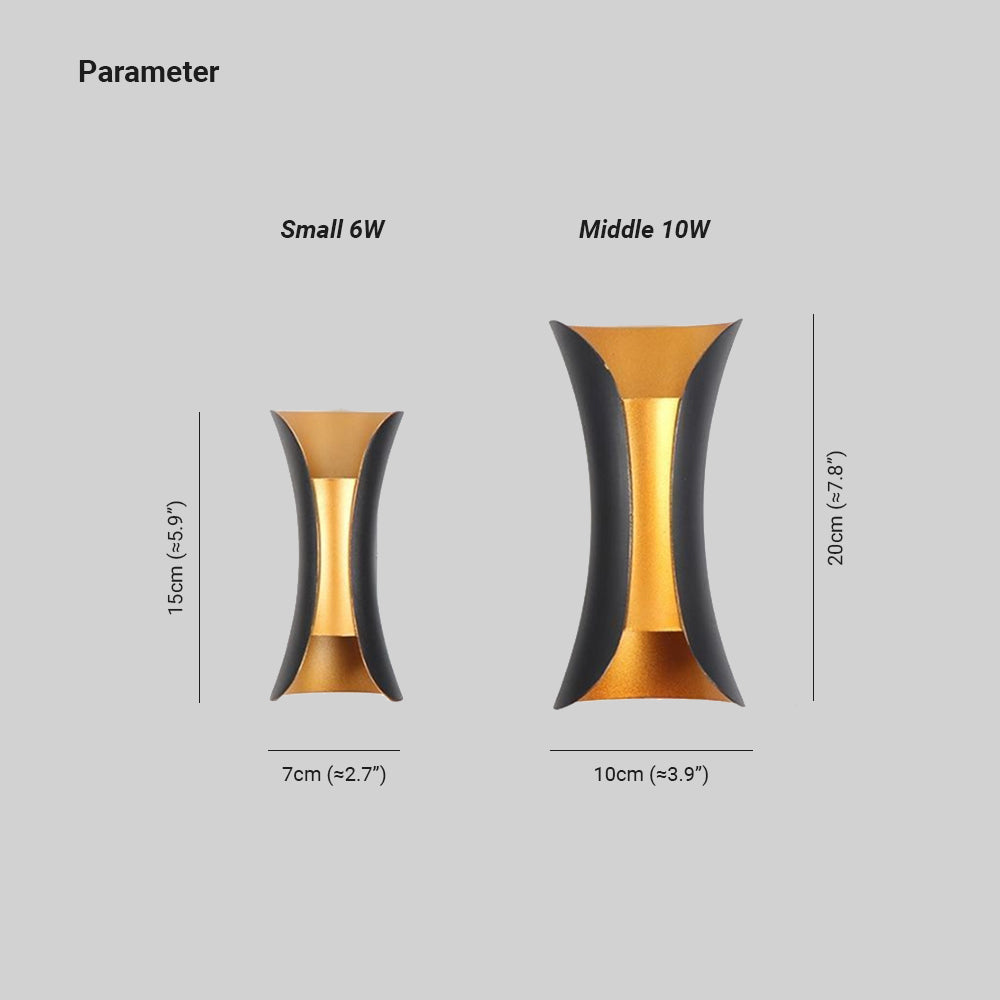 Moderne LED buitenmuurverlichting goud/wit tuin/corridor