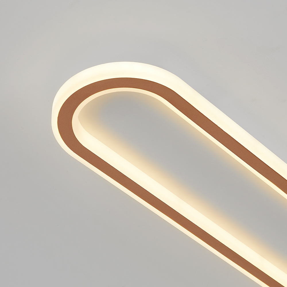 Minimalistische rechthoekige plafondlamp met vlakke montage