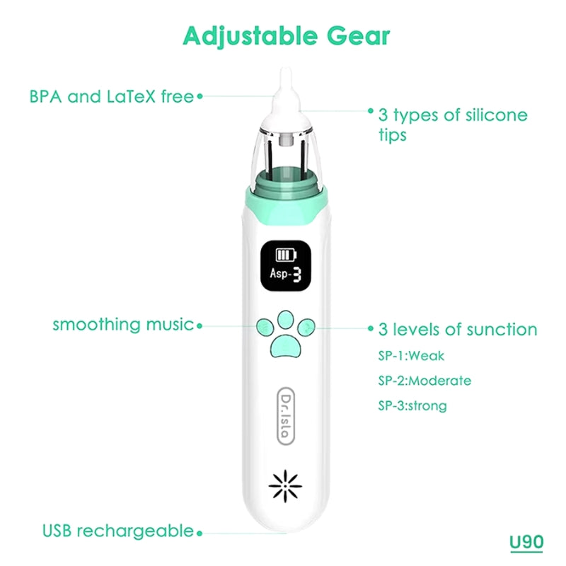 Baby Elektronische Neusaspirator - Veilig, Snel, Hygiënische Neusslijmzuiger voor Pasgeborene & Peuter