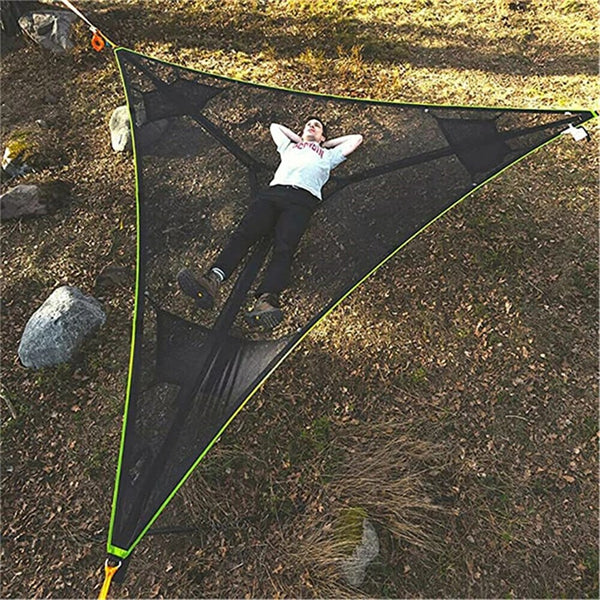 Multi Persoon Draagbare Hangmat 3 Punt Lucht Camping buiten Driehoek Hangmat Achtertuin