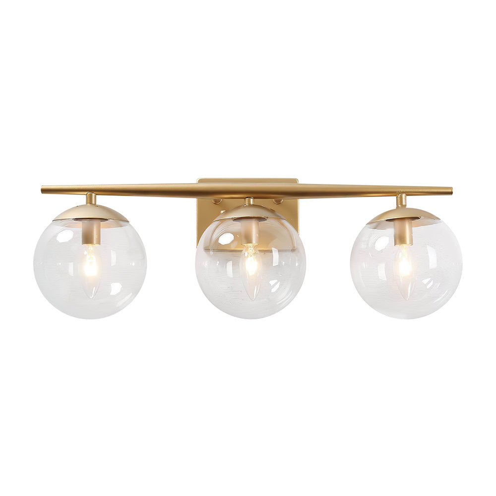 Minimalistische 3-licht gouden dimbare kaptafelverlichting