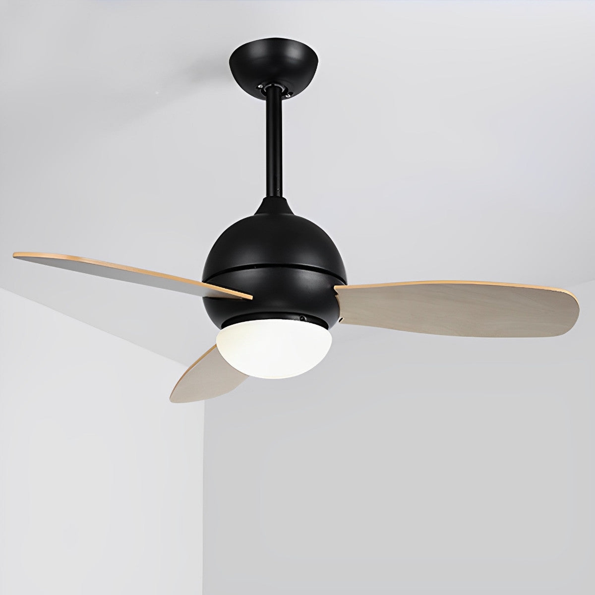 Nordic minimalistische LED plafondventilator met afstandsbediening verstelbare windsnelheid ventilator
