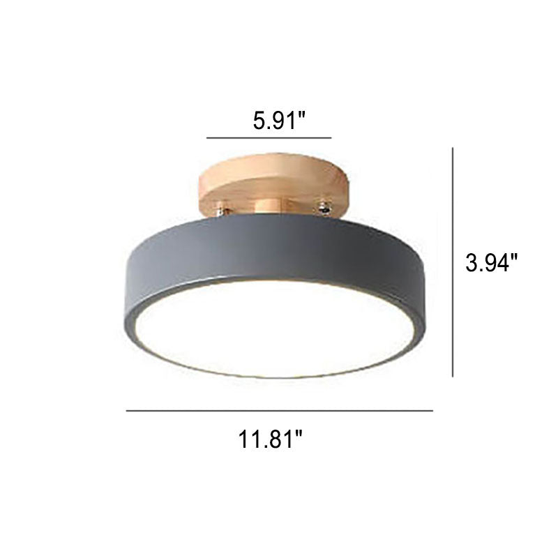 Nordic Circulaire LED Semi-Opbouw Plafondlamp