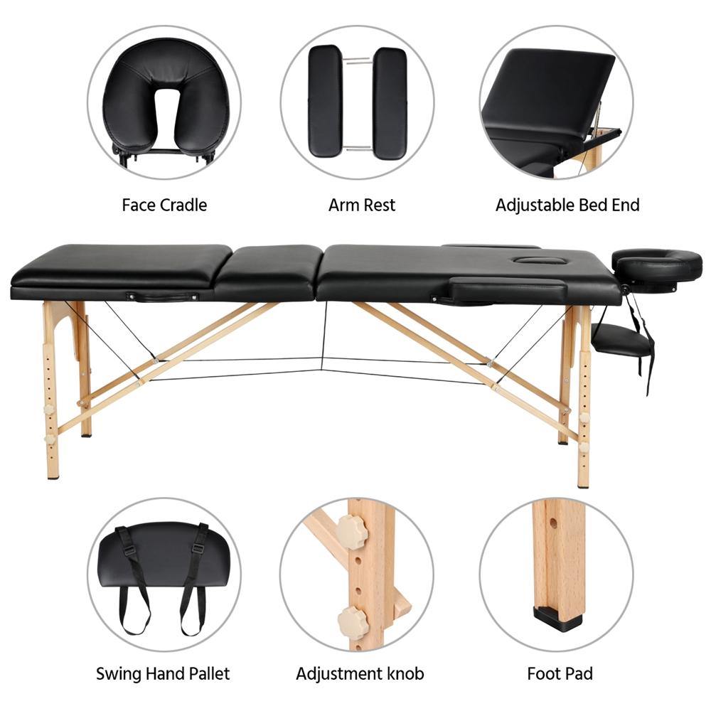 84" Professionele 3-voudig verstelbare massagetafel