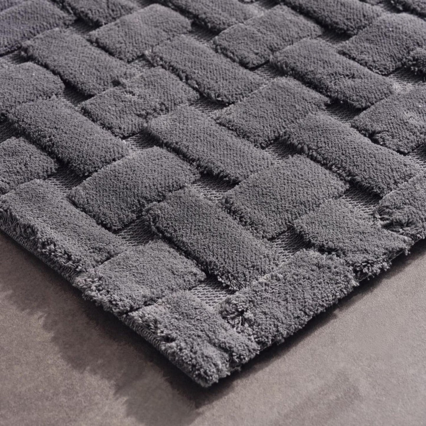 Jacquard Bathmat, 70x120 cm, Dark Grey