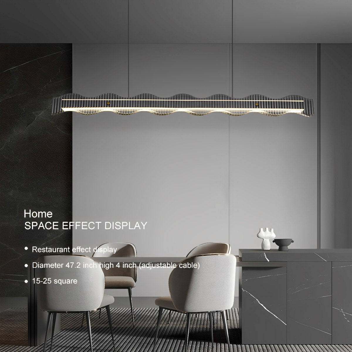 Moderne minimalistische watergolf ronde hanglamp