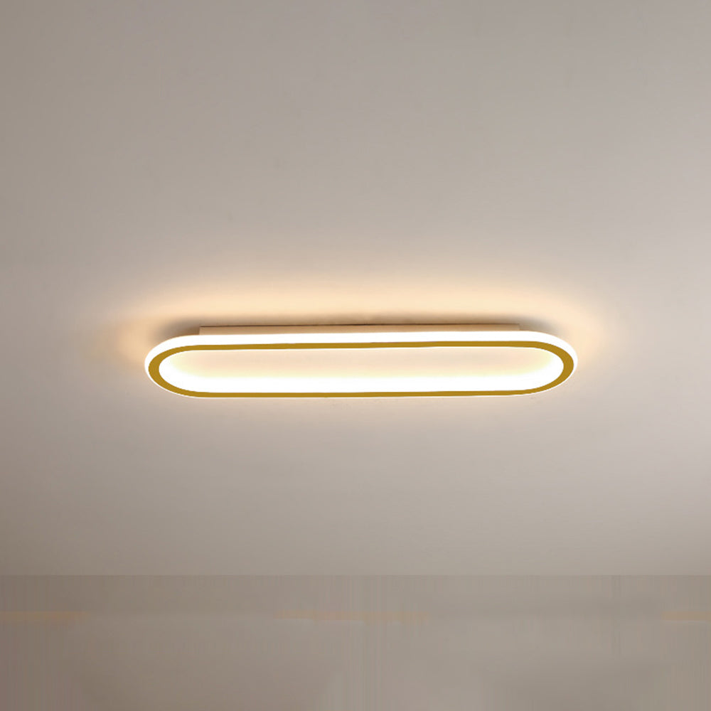 Minimalistische rechthoekige plafondlamp met vlakke montage