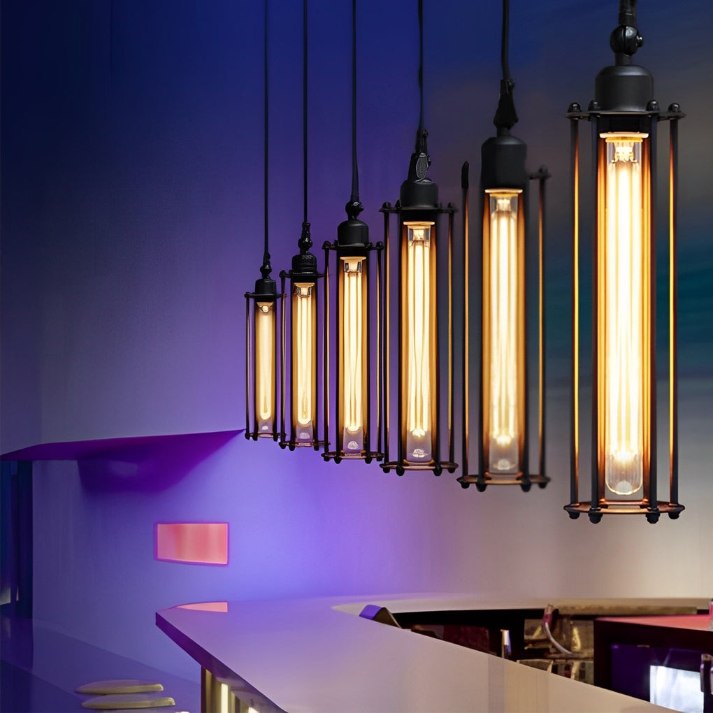 Retro LED Zwarte IJzeren Industriële Hanglamp