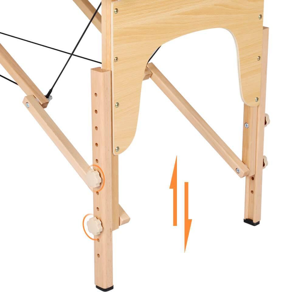 84" Professionele 3-voudig verstelbare massagetafel