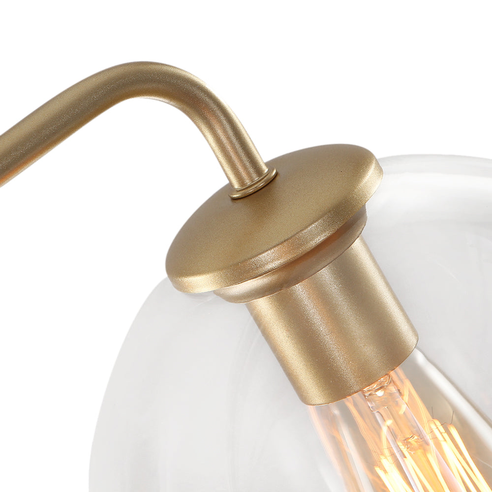 Moderne 5-licht handgeblazen glazen bol kroonluchter