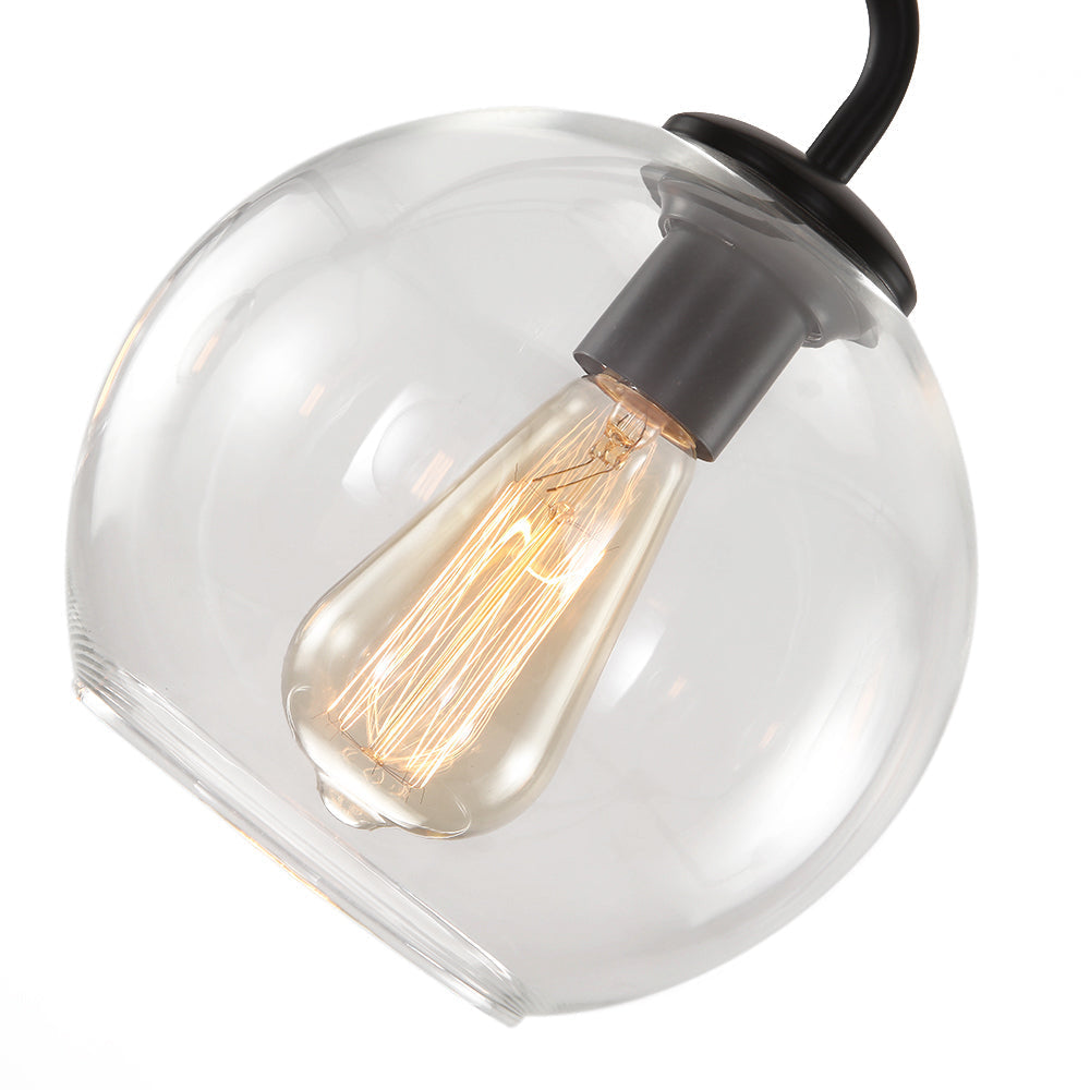 Moderne 5-licht handgeblazen glazen bol kroonluchter