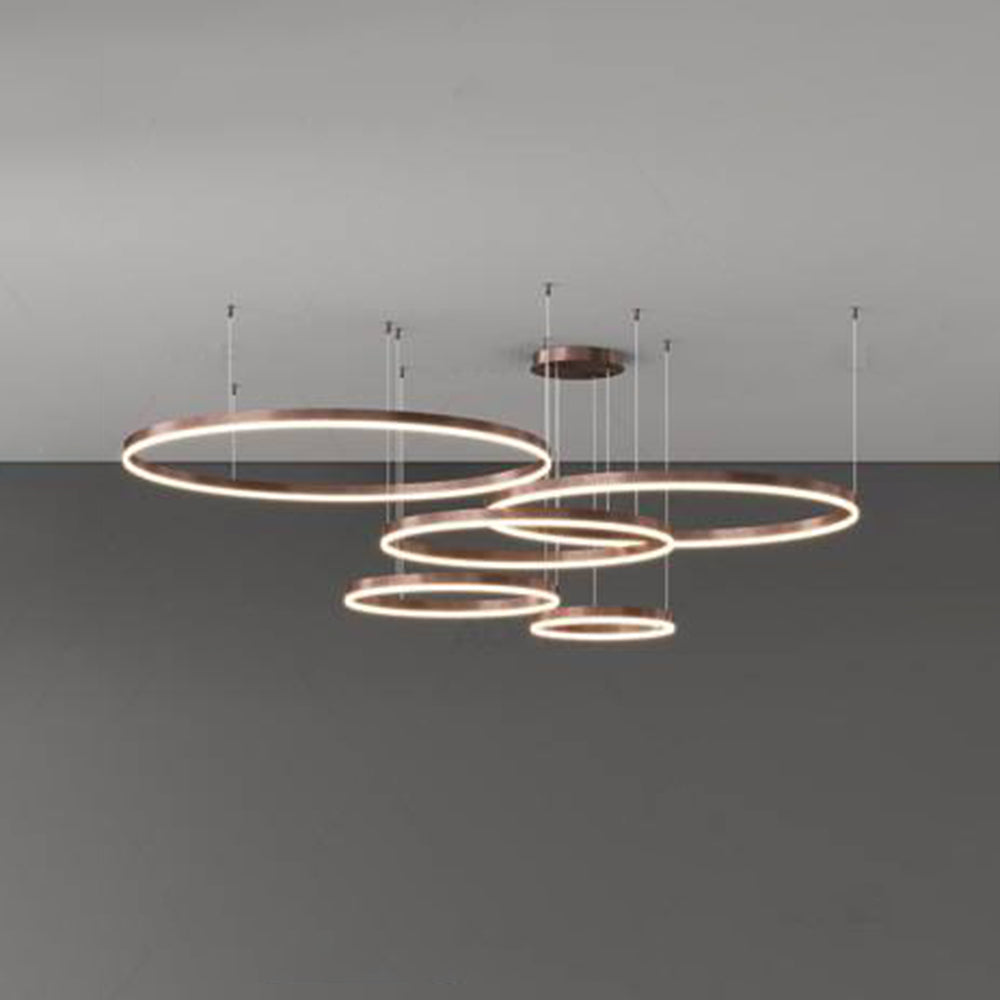 Moderne hanglamp Tir-Circle zwart/goud/koffie metaal