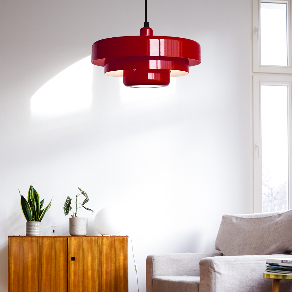 Middeleeuwse ijzeren retro enkele kop Bauhaus hanglamp