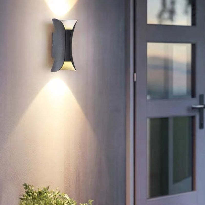 Moderne LED buitenmuurverlichting goud/wit tuin/corridor