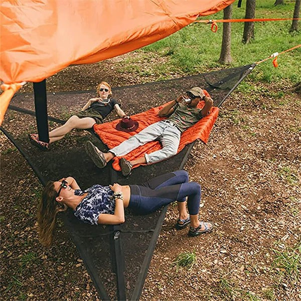 Multi Persoon Draagbare Hangmat 3 Punt Lucht Camping buiten Driehoek Hangmat Achtertuin